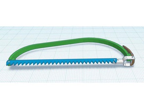 sierra de arco herramientas mano vi 3d print model - Mito3D
