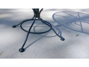 patio furniture glides puck outdoor & garden feet foot glider slide pucks sliding 3d print model - Mito3D