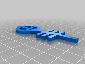 alien symbol keychain 3d printing 3d print model - Mito3D