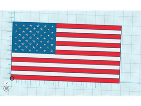 bandiera americana, recante multicolore palatte La stampa 3d americana la mosaicpalette mosaico tavolozza 3d print model - Mito3D