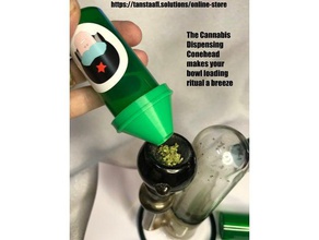 o comandante vermelho dispensa conehead cannabis é fácil medicinal 3d print model - Mito3D