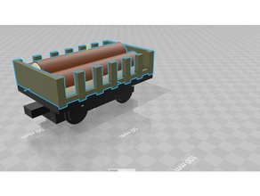 woodtransporter lok vehículos los trenes del modelo juguetes de tren el vagón 3d print model - Mito3D