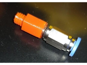m4 m6 bowden adapter 3d printer parts extruder mount tube 3d print model - Mito3D