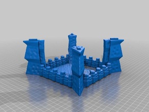 tower darkness - level 5 split magnetic 3d printing 3d print model - Mito3D