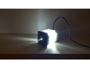 nema 23 stepper motor lamp decor lamps led lampe strip nema23 3d print model - Mito3D