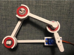 servo-assistées de liaison jouets mécaniques 3d print model - Mito3D