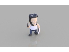 mini logan - wolverine oyuncaklar ve oyunlar pençeleri sevimli komik wekster xmen 3d print model - Mito3D