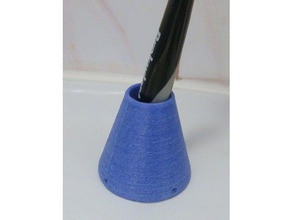 simple cepillo de dientes pie cuarto baño 3d print model - Mito3D