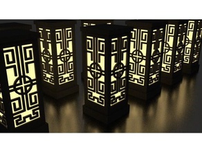 asiatico lampada arredamento asiatica lanterna la 3d print model - Mito3D