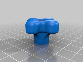 meine angepasste glatte n' kurviger star knob 5mm Teile kundengebundene 3d print model - Mito3D