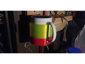 duvara monte kahve fincanı tutucu ofis Kupası kupa bardak tutacağı iç içecek fonksiyonel garaj aracı vida vida-in duvar bölmesi bulunur 3d print model - Mito3D