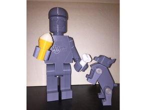gigante de lego -como o osso cão modelos 3d print model - Mito3D