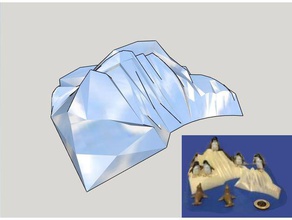icebergs pinguins modelos de paisagem adereços gelo iceberg pinguim 3d print model - Mito3D