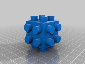 3d lego duplo cubes - build all sides construction toys 3d print model - Mito3D