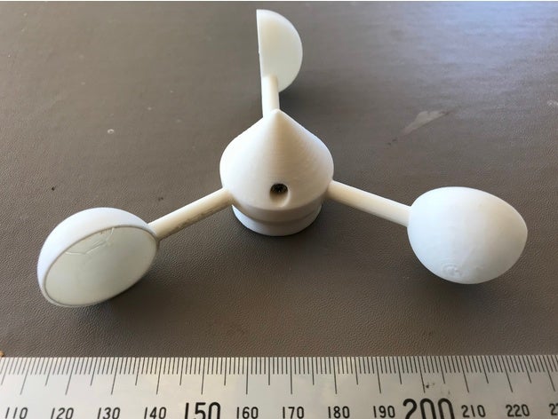 anemometre fincan tekerlek değiştirme - wgr918n yedek parça rotor 3D print model - Mito3D