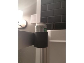 drink shower caddy bathroom beer can holder hook pop soda 3d print model - Mito3D