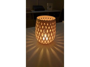 windlicht decor candle holder tea light wind 3d print model - Mito3D