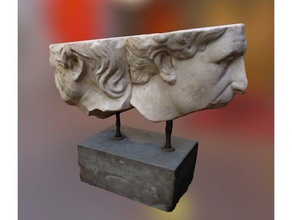 duplo herm pseudo-sêneca scans e réplicas Impressão 3d A impressão Digitalização em digitalização do busto grego a cabeça mitologia filosofia religião romano escultura estátua 3d print model - Mito3D
