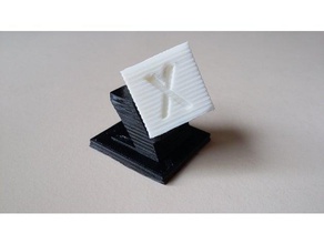 xyz 20mm calibration cube holder 3d printing stand 3d print model - Mito3D