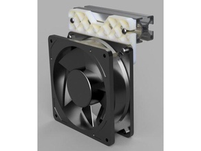 120mm fan holder 30x30 aluminum extrusion 3d printer parts cooling 3d print model - Mito3D