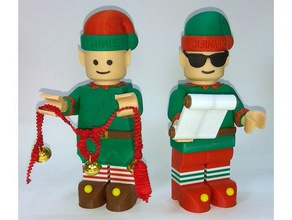 jumbo Weihnachts - Elfen bernard funkeln Menschen Weihnachten Weihnachts-Dekoration ornament elf minifig santa xmas 3d print model - Mito3D
