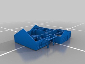 birinci kat çatı binalar ve yapılar mimari mimarlık ev 3d print model - Mito3D