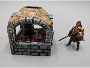 openforge - open air cooking hearth games 28mm gaming tabletp rpg tabletop 3d print model - Mito3D