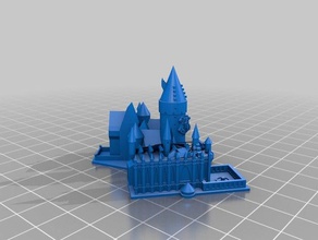 hogwarts-Projekt 3d-drucken Burg golden en snitch harry potter hogwarts 3d print model - Mito3D