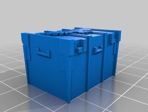 wargame 40k ammo small size crate - 28mm hobby terrain warhammer 3d print model - Mito3D