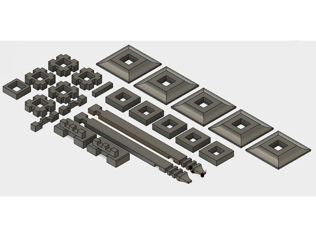 Pagode-puzzle Rätsel 3d-puzzle Pagode puzzle 3D print model - Mito3D