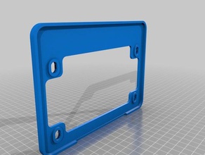 Motorrad Roller Lizenz Rahmen automotive license plate frame vespa gts 3d print model - Mito3D
