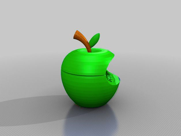 apple grinder bitten tools hemp herb weed whacker 3D print model - Mito3D