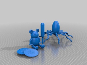supersynergie consolidés trottel menu - ischo sculptures 3d print model - Mito3D