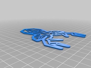 stencil origami testa di cervo arredamento su misura 3d print model - Mito3D