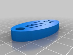 m13r key chain button name tag accessories keychain tags 3d print model - Mito3D