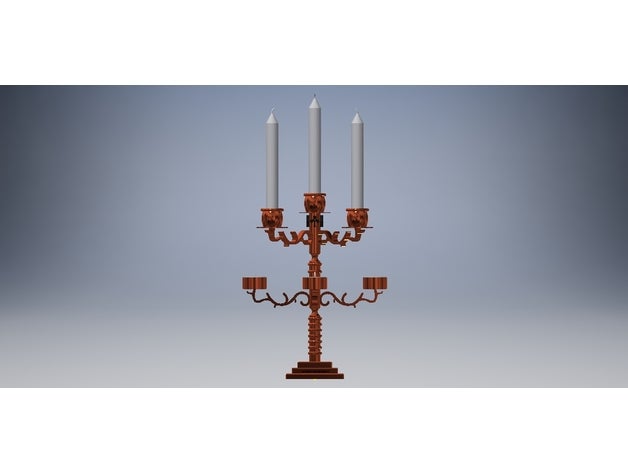 candelabro decoração vela castiçal 3D print model - Mito3D