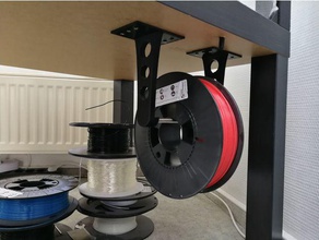 filamento de spool titular cabeça para baixo A impressão 3d pla tabela 3d print model - Mito3D