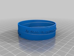 2cor 12 9 spirale bracelet art personnalisé 3d print model - Mito3D