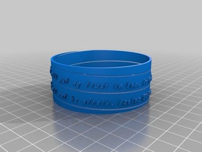 salmos 56 3-4 espiral pulseira a arte personalizado 3d print model - Mito3D