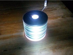 recycled cd lamp household creative recycling led light 3d print model - Mito3D