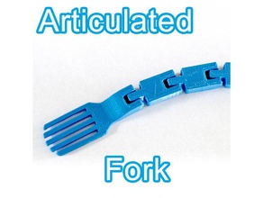 articulated fork hand tools cutlery funny joke stupid 3d print model - Mito3D