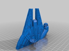millenium falcon-split models han solo millennium falcon star wars 3d print model - Mito3D