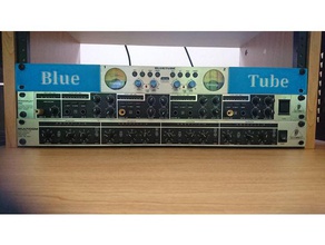 bluetube v1 rackhalterung 3d baskı 19 inç 19-inç zoll raf monte edin 3d print model - Mito3D