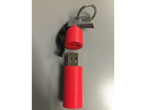 fire extinguisher usb keychains keychain 3d print model - Mito3D