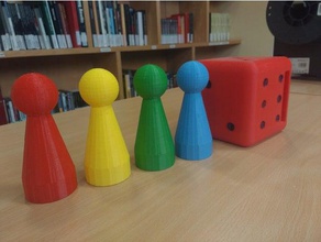 jogo de mesa adaptado brinquedos & games o dado deficiência discapacidad diversidad funcional juego oca par lisis cerebral parchis pe n 3d print model - Mito3D