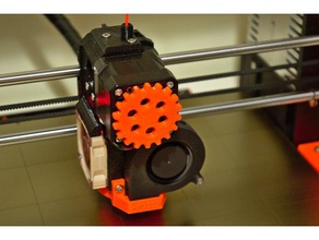 gear extruder rotation indicator 3d printer accessories motor visualizer vizualizer magnetic mk2 mk3 original prusa i3 3d print model - Mito3D