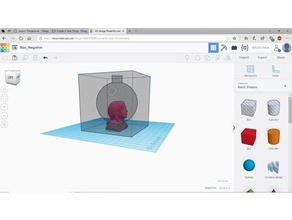 decapitator spazio negativo strumenti di disegno box testa foro 3d print model - Mito3D