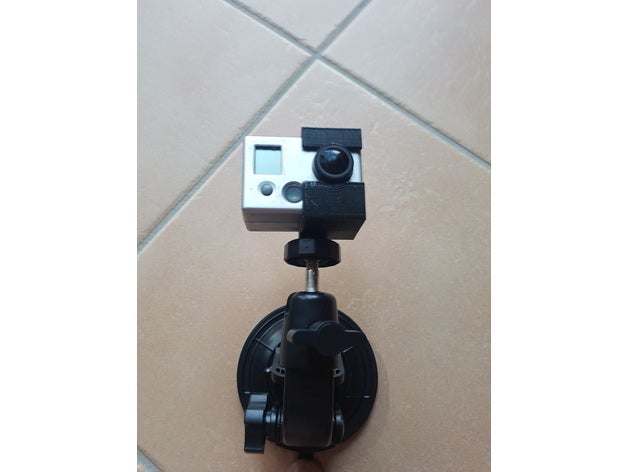 gopro 2 hd-adapter Sauger-cup Kamera mount 3D print model - Mito3D