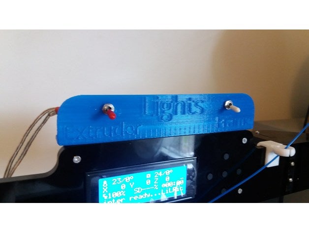 anet a8 interrupteur d'éclairage de la plaque Imprimante 3d accessoires aneta8 mods pièces mise à niveau lumière led 3D print model - Mito3D