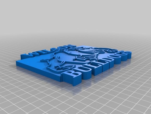 wilson bulldogs west lawn 2d art 3D print model - Mito3D